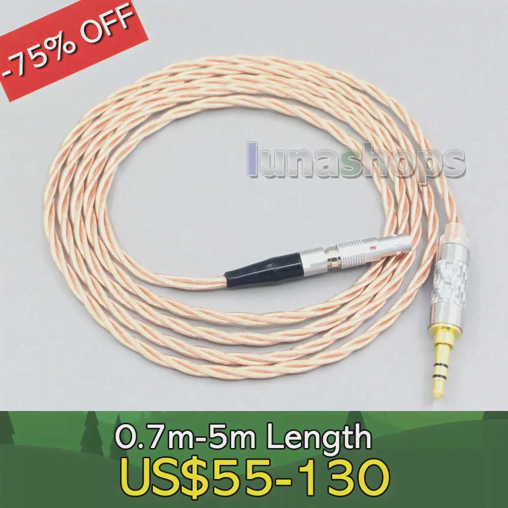 Посеребренный OCC Экранирующий Коаксиальный кабель для наушников AKG K812 K872 Reference Headphone Headset LN007152