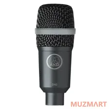 AKG D40 Динамический инструментальный микрофон для духовых, барабанов, перкуссии и гитарных комбо