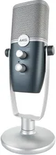 AKG ARA Профессиональный двухшаблонный USB-конденсаторный микрофон, массив из 2 капсюлей, выход для наушников 3,5 мм, серебристый | AKG-C22-USB