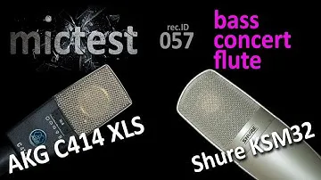 AKG C414 XLS vs Shure KSM32 // Bass concert flute (Till) // rec.ID 057