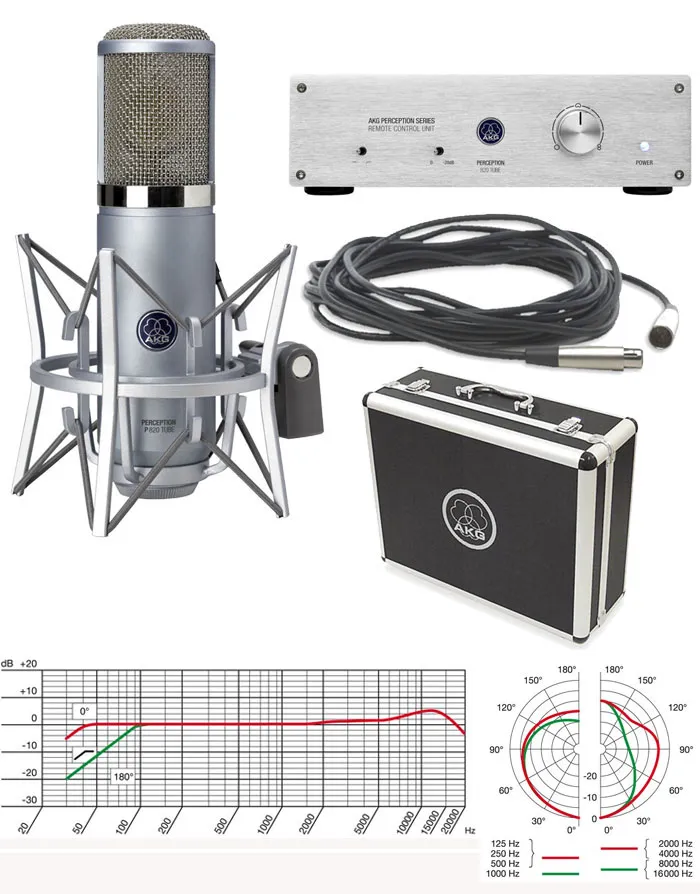 AKG P820 Tube - ламповый микрофон + блок управления + виброгасящий подвес "паук" + металл-0