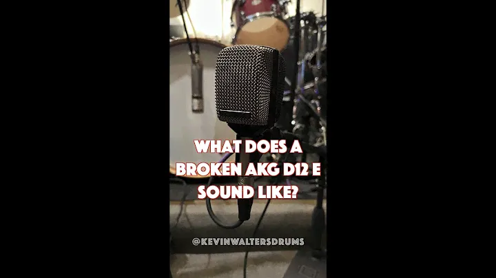 What does a broken AKG D12E sound like on kick drum?
