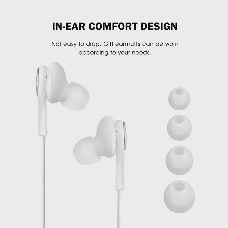 🛍 Проводные наушники SAMSUNG AKG с микрофоном, музыкальные наушники, Спортивная гарнитура для смартфонов S10 S9 S8, штекер 3,5 мм-0