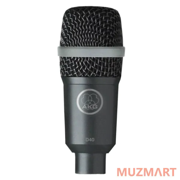 AKG D40 Динамический инструментальный микрофон для духовых, барабанов, перкуссии и гитарных комбо