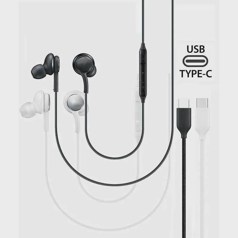Оригинальные наушники Samsung Akg Тип C проводные наушники-вкладыши Usb C с микрофоном Galaxy Z Fold 4 3 2 Flip 4 3 A80 A90 A60 A8S (art.: 3920bf43cc3d1)-4