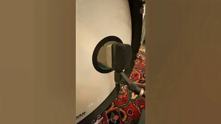 Simple drum recording session setup with two microphones.