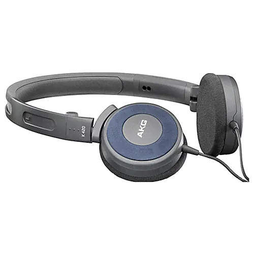 Наушники AKG K 420 серый с синей отделкой