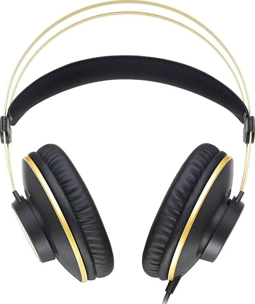 AKG K92 Закрытые наушники-вкладыши, 40-мм драйверы, частотная характеристика от 16 Гц до 22 кГц, саморегулирующееся оголовье, золото / черный | 3169H0-0