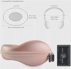 Чехол для наушников Geekria чехол для AKG Y50BT N90Q K845 K619 K551, K545, жесткий портативный защитный чехол для гарнитуры с кабелем (art.: 3920bdf22b845)