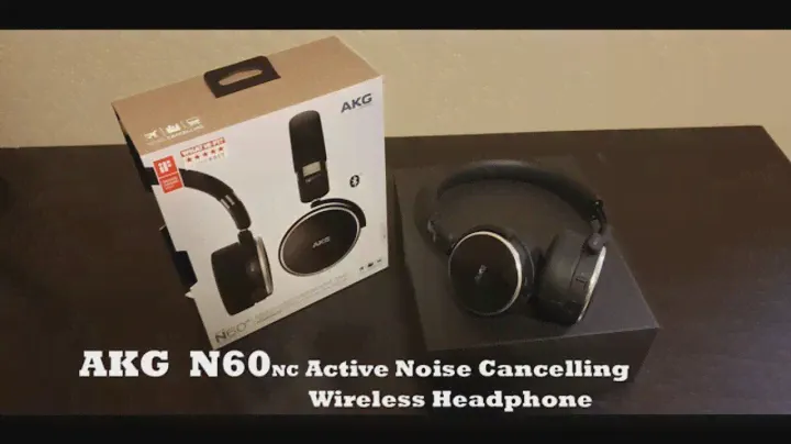 AKG N60NC ACTIVE NOISE CANCELLING WIRELESS HEADPHONE UNBOXING! FEATURES