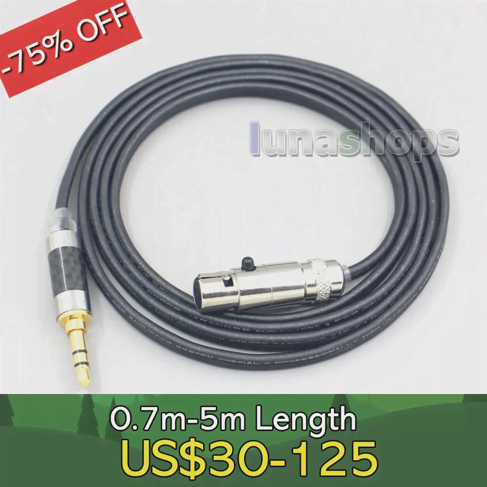 4,4 мм XLR Черный 99% Чистый PCOCC Кабель для наушников AKG Pro Audio K371 K361 K240MK II, Q701, K702, K181, M220 LN007124